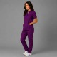  Hangerage Female  Scrub Suit | Mandarian Collar | Front Open | Wine Color | Stylish, Comfortable | Ideal For Health care Professionals | Sizes XS - 2XL