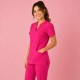  Hangerage Premium Female Scrub Suit | Mandarian Collar | Fuchsia Pink Color | Stylish, Comfortable | Ideal For Health care Professionals | Sizes XS- 2XL