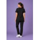  Hangerage Female Scrub Suit |Round Neck | Stylish, Comfortable | Black Color | Ideal For Health care Professionals | Sizes XS - XXL