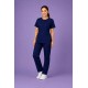  Hangerage Female Scrub Suit |Round Neck | Stylish, Comfortable | Navy Blue Color | Ideal For Health care Professionals | Sizes XS - XXL