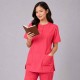 Hangerage Female Scrub Suit | Round Neck | Stylish, Comfortable | Peach Color | Ideal For Health care Professionals | Sizes XS - XXL