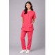  Hangerage Female Scrub Suit | Round Neck | Stylish, Comfortable | Peach Color | Ideal For Health care Professionals | Sizes XS - XXL