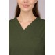 Premium Female Olive Green Scrub Suits | V Neck | Polycotton, Stylish, Comfortable | Half Sleeves | Ideal For Health care Professionals | Sizes XS-2XL