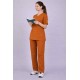 Premium Female Rust Scrub Suits | V Neck | Polycotton, Stylish, Comfortable | Half Sleeves | Ideal For Health care Professionals | Sizes XS-2XL