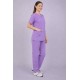 Premium Female Lilac Scrub Suits | V Neck | Polycotton, Stylish, Comfortable | Half Sleeves | Ideal For Health care Professionals | Sizes XS-2XL