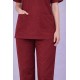 Premium Female Maroon Scrub Suits | V Neck | Polycotton, Stylish, Comfortable | Half Sleeves | Ideal For Health care Professionals | Sizes XS-2XL
