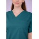 Premium Female Teel Blue Scrub Suits | V Neck | Polycotton, Stylish, Comfortable | Half Sleeves | Ideal For Health care Professionals | Sizes XS-2XL