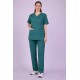 Premium Female Teel Blue Scrub Suits | V Neck | Polycotton, Stylish, Comfortable | Half Sleeves | Ideal For Health care Professionals | Sizes XS-2XL