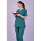 Premium Female Teel Blue Scrub Suits | V Neck | Polycotton, Stylish, Comfortable | Half Sleeves | Ideal For Health care Professionals | Sizes XS-2XL