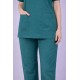 Premium Female Teel Blue Scrub Suits | V Neck | Polycotton, Stylish, Comfortable | Half Sleeves | Ideal For Health care Professionals | Sizes XS-2XL