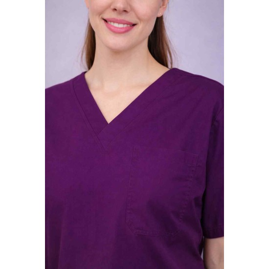 Premium Female Wine Scrub Suits | V Neck | Polycotton, Stylish, Comfortable | Half Sleeves | Ideal For Health care Professionals | Sizes XS-2XL