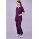 Premium Female Wine Scrub Suits | V Neck | Polycotton, Stylish, Comfortable | Half Sleeves | Ideal For Health care Professionals | Sizes XS-2XL