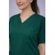 Premium Female Bottle Green Scrub Suits | V Neck | Polycotton, Stylish, Comfortable | Half Sleeves | Ideal For Health care Professionals | Sizes XS-2XL