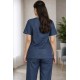 Hangerage Premium Female Denim Scrub Set | V-Neck Top with 3-Pockets | Ideal for doctors, dentists, vets, nurses & healthcare professionals