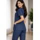 Hangerage Premium Female Denim Scrub Set | V-Neck Top with 3-Pockets | Ideal for doctors, dentists, vets, nurses & healthcare professionals