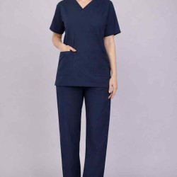 Premium Female Bottle Green Scrub Suits | V Neck | Polycotton, Stylish, Comfortable | Half Sleeves | Ideal For Health care Professionals | Sizes XS-2XL