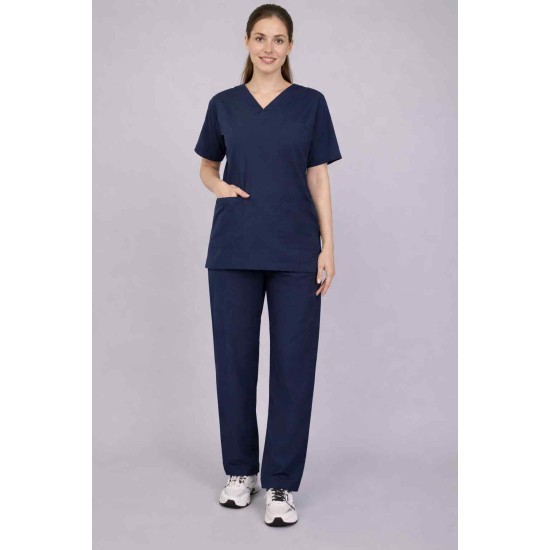 Premium Female Bottle Green Scrub Suits | V Neck | Polycotton, Stylish, Comfortable | Half Sleeves | Ideal For Health care Professionals | Sizes XS-2XL