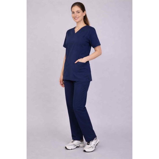 Premium Female Bottle Green Scrub Suits | V Neck | Polycotton, Stylish, Comfortable | Half Sleeves | Ideal For Health care Professionals | Sizes XS-2XL