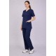 Premium Female Bottle Green Scrub Suits | V Neck | Polycotton, Stylish, Comfortable | Half Sleeves | Ideal For Health care Professionals | Sizes XS-2XL