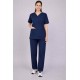 Premium Female Ocean Blue Scrub Suits | V Neck | Polycotton, Stylish, Comfortable | Half Sleeves | Ideal For Health care Professionals | Sizes XS-2XL