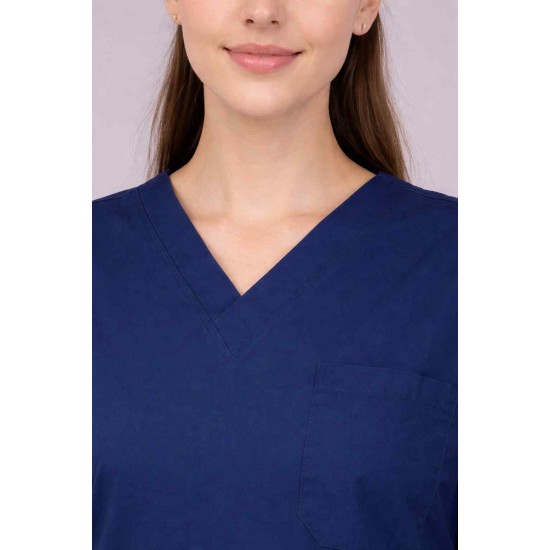Premium Female Ocean Blue Scrub Suits | V Neck | Polycotton, Stylish, Comfortable | Half Sleeves | Ideal For Health care Professionals | Sizes XS-2XL