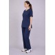 Premium Female Ocean Blue Scrub Suits | V Neck | Polycotton, Stylish, Comfortable | Half Sleeves | Ideal For Health care Professionals | Sizes XS-2XL