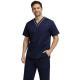  Hangerage Male Navy Blue Scrub Suit | V Neck | Style with white pipine | Comfortable | Half  Sleeves | Ideal For Health care Professionals | Sizes S - XXL
