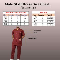 Hangerage Male Staff Uniform Set – Beige Polycotton Shirt & Trouser | Size (S-2XL)