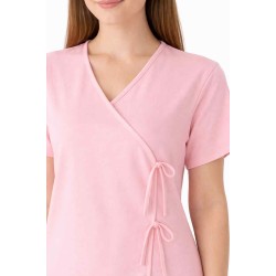 Hangerage Peach Front-Open Patient Gown | Unisex | Free Size | Comfortable, Accessible, and Durable
