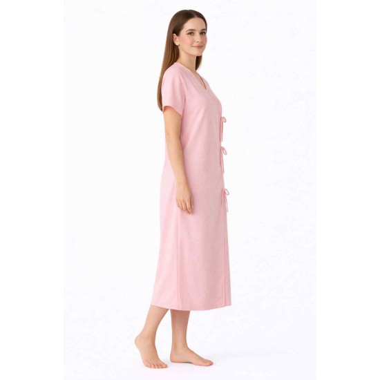 Hangerage Peach Front-Open Patient Gown | Unisex | Free Size | Comfortable, Accessible, and Durable