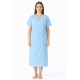 Hangerage Sky Blue Front-Open Patient Gown | Unisex | Free Size | Comfortable, Accessible, and Durable