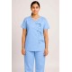 Hangerage Sky Blue Front-Open Patient Kurta-Pajama | Unisex | Free Size | Comfortable, Accessible, and Durable