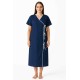 Hangerage Navy Blue Front-Open Patient Gown | Unisex | Free Size | Comfortable, Accessible, and Durable