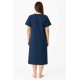 Hangerage Navy Blue Front-Open Patient Gown | Unisex | Free Size | Comfortable, Accessible, and Durable