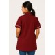 Hangerage Maroon Staff Apron | Unisex_3-Pocket Apron | Half Sleeves | V Neck | style with White Pipine | Comfortable | Durable | Uniform for Medical Professionals (Staff & Nursing)