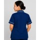 Hangerage Royal Blue Staff Apron | Unisex_3-Pocket Apron | Half Sleeves | V Neck | style with White Pipine | Comfortable | Durable | Uniform for Medical Professionals (Staff & Nursing)