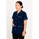 Hangerage Navy Blue Staff Apron | Unisex_3-Pocket Apron | Half Sleeves | V Neck | style with White Pipine | Comfortable | Durable | Uniform for Medical Professionals (Staff & Nursing)