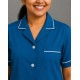 Hangerage Sky Blue Staff Apron | Unisex_3-Pocket Apron | Half Sleeves | V Neck | style with White Pipine | Comfortable | Durable | Uniform for Medical Professionals (Staff & Nursing)