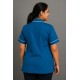 Hangerage Sky Blue Staff Apron | Unisex_3-Pocket Apron | Half Sleeves | V Neck | style with White Pipine | Comfortable | Durable | Uniform for Medical Professionals (Staff & Nursing)