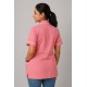 Hangerage Pink Staff Apron | Unisex_3-Pocket Apron | Half Sleeves | V Neck | style with White Pipine | Comfortable | Durable | Uniform for Medical Professionals (Staff & Nursing)