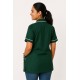Hangerage Bottle Green Staff Apron | Unisex_3-Pocket Apron | Half Sleeves | V Neck | style with White Pipine | Comfortable | Durable | Uniform for Medical Professionals (Staff & Nursing)