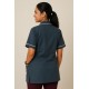 Hangerage Grey Staff Apron | Unisex_3-Pocket Apron | Half Sleeves | V Neck | style with White Pipine | Comfortable | Durable | Uniform for Medical Professionals (Staff & Nursing)