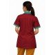 Hangerage Maroon Staff Apron | Unisex_3-Pocket Apron | Half Sleeves | V Neck | style with Green collar | Comfortable | Durable | Uniform for Medical Professionals (Staff & Nursing)