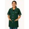 Hangerage Bottle Green Staff Apron | Unisex_3-Pocket Apron | Half Sleeves | V Neck | style with White Pipine | Comfortable | Durable | Uniform for Medical Professionals (Staff & Nursing)