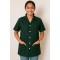 Hangerage Bottle Green Staff Apron | Unisex_3-Pocket Apron | Half Sleeves | V Neck | Comfortable | Durable | Uniform for Medical Professionals (Staff & Nursing)