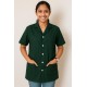 Hangerage Bottle Green Staff Apron | Unisex_3-Pocket Apron | Half Sleeves | V Neck | Comfortable | Durable | Uniform for Medical Professionals (Staff & Nursing)