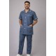 Hangerage Male Staff Dress | Polycotton, Stylish, Comfortable | Half Sleeves | Style with White Pipine | Ideal For Health care Professionals | Color (Grey)  Sizes S - XXL