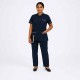 Hangerage Female Staff Dress | Polycotton, Stylish, Comfortable | Half Sleeves | Style with White Pipine | Ideal For Health care Professionals | Color (Ocean Blue) Sizes XS - XXL