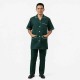 Hangerage Male Staff Dress | Polycotton, Stylish, Comfortable | Half Sleeves | Style with White Pipine | Ideal For Health care Professionals | Color (Bottle Green) Sizes S - XXL