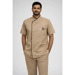 Hangerage Beige Male Staff Uniform Set – Polycotton Shirt &  Pant | Size (S-2XL)